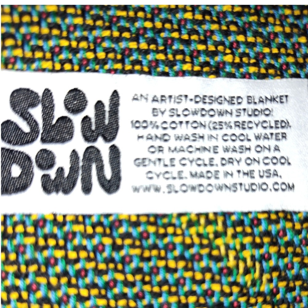 Slowdown Studio Paloma Throw Maggie Stephenson Cotton Woven Blanket 54x70 NEW - Picture 5 of 10
